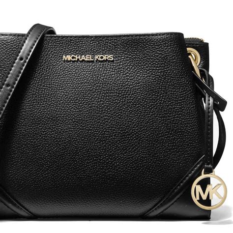 michael kors nicole large pebbled leather crossbody bag|Michael Kors Crossbody bag sale.